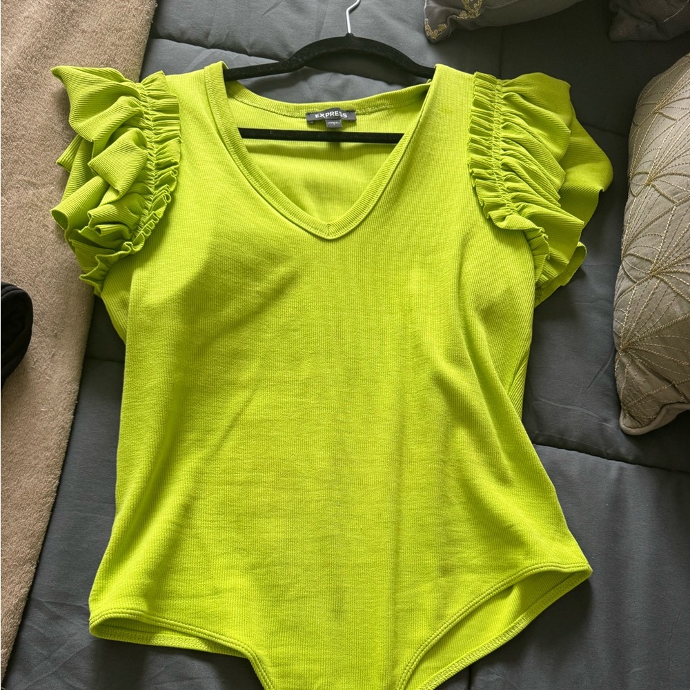 Express Lime green body suit